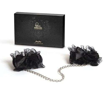 Polsini in organza e raso per seduzione e bondage raffinato